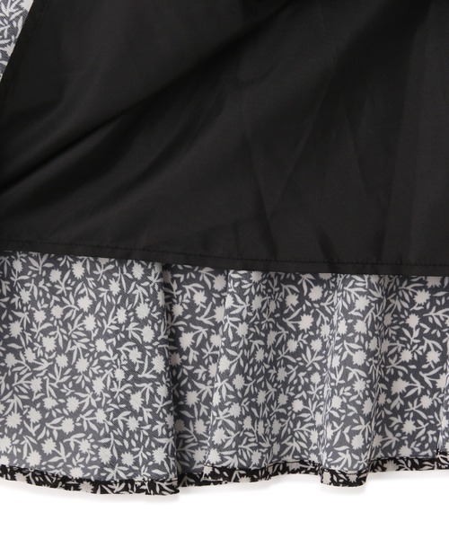 N.（N. Natural Beauty Basic）（エヌエヌナチュラルビューティーベーシック）の「【S Size Line】◆バイカラー小花プリントマキシワンピース（ワンピース・レディース・ブラック系その他/グレー系その他・SMALL/MEDIUM）」の10枚目の写真