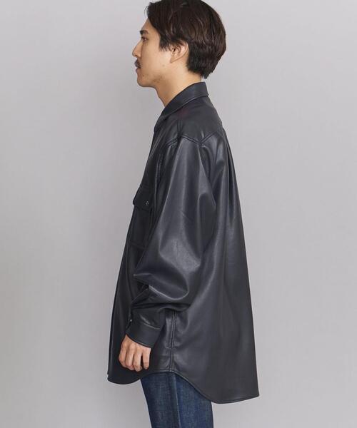 BEAUTY&YOUTH UNITED ARROWS（ビューティーアンドユースユナイテッドアローズ）の「BY FAUX/LAMB CPOシャツ（シャツ/ブラウス・メンズ・ネイビー/ブラック・L/XL/M/S）」の4枚目の写真