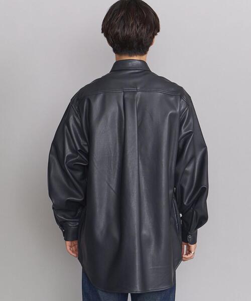 BEAUTY&YOUTH UNITED ARROWS（ビューティーアンドユースユナイテッドアローズ）の「BY FAUX/LAMB CPOシャツ（シャツ/ブラウス・メンズ・ネイビー/ブラック・L/XL/M/S）」の5枚目の写真