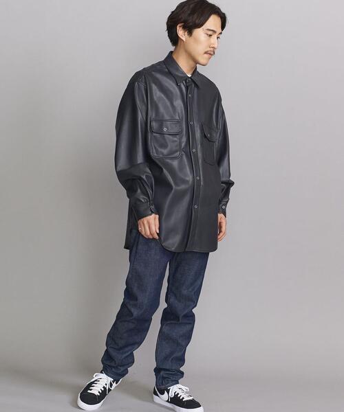 BEAUTY&YOUTH UNITED ARROWS（ビューティーアンドユースユナイテッドアローズ）の「BY FAUX/LAMB CPOシャツ（シャツ/ブラウス・メンズ・ネイビー/ブラック・L/XL/M/S）」の7枚目の写真