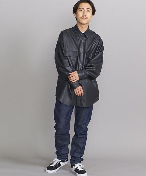 BEAUTY&YOUTH UNITED ARROWS（ビューティーアンドユースユナイテッドアローズ）の「BY FAUX/LAMB CPOシャツ（シャツ/ブラウス・メンズ・ネイビー/ブラック・L/XL/M/S）」の8枚目の写真