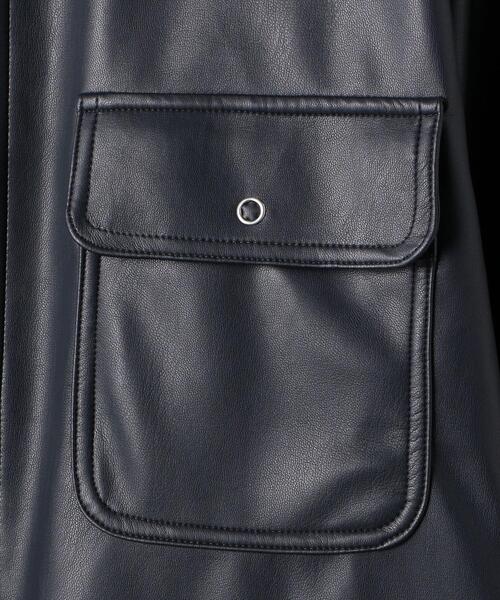 BEAUTY&YOUTH UNITED ARROWS（ビューティーアンドユースユナイテッドアローズ）の「BY FAUX/LAMB CPOシャツ（シャツ/ブラウス・メンズ・ネイビー/ブラック・L/XL/M/S）」の16枚目の写真