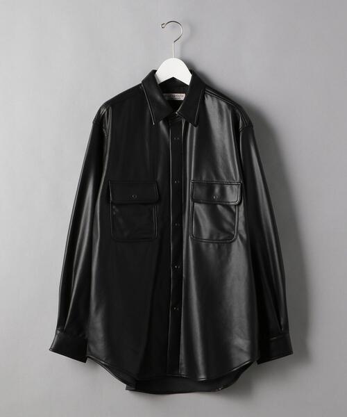 BEAUTY&YOUTH UNITED ARROWS（ビューティーアンドユースユナイテッドアローズ）の「BY FAUX/LAMB CPOシャツ（シャツ/ブラウス・メンズ・ネイビー/ブラック・L/XL/M/S）」の20枚目の写真