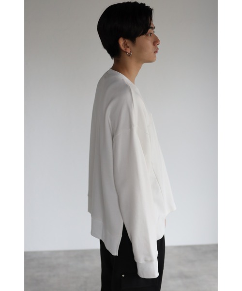 CREARE -LINO-(クレアーレリノ)の「サイドスリット変形トレーナー<ユニセックス>(スウェット・メンズ・ホワイト/ブラック・M/L)」の16枚目の写真