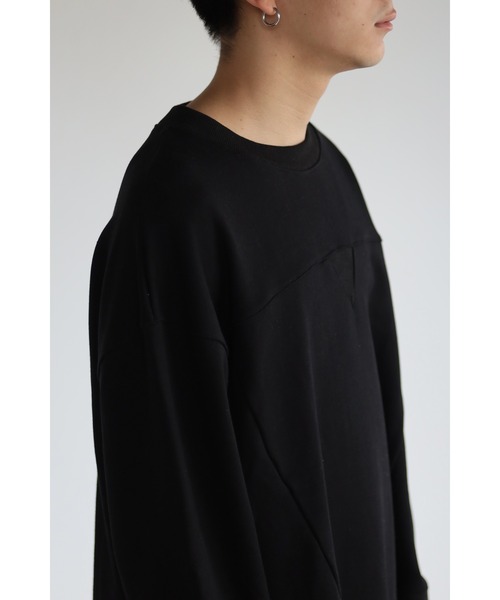 CREARE -LINO-(クレアーレリノ)の「サイドスリット変形トレーナー<ユニセックス>(スウェット・メンズ・ホワイト/ブラック・M/L)」の4枚目の写真