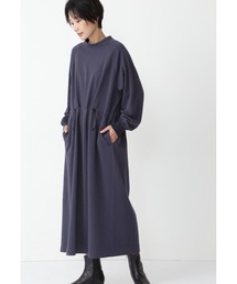 human woman | ◆ウエストマーク裏毛ワンピース(ワンピース)