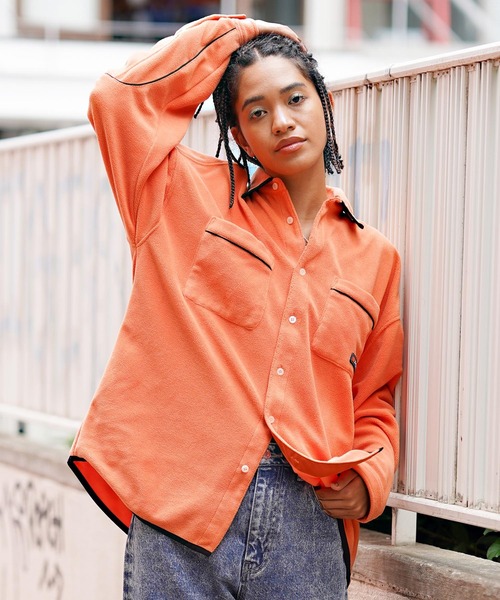 シャツ+ブラウス(長袖+七分) SHAGGY PLAID L/S SHIRT X-girl X-girl - SHAGGY PLAID L/S SHIRT X-girlの通販 by k｜エックスガール