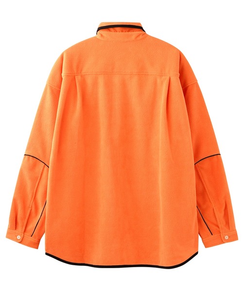 X-girl(エックスガール)の「FLEECE SHIRT(シャツ/ブラウス・レディース・ブラック/グリーン/ベージュ/オレンジ・M/S)」の14枚目の写真