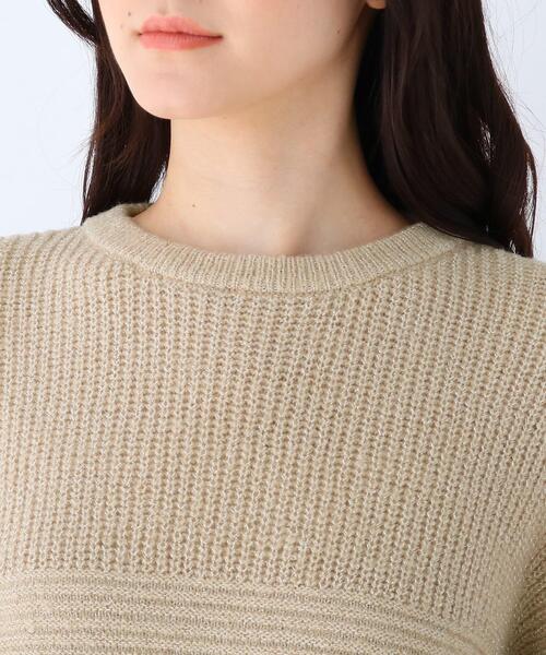 DRESKIP（ドレスキップ）の「◆ブ－クレラメ切替ニット（ニット/セーター・レディース・ライトグレー/パープル/オフホワイト/サンドベージュ/ベビーピンク/グリーン系・02/03）」の10枚目の写真