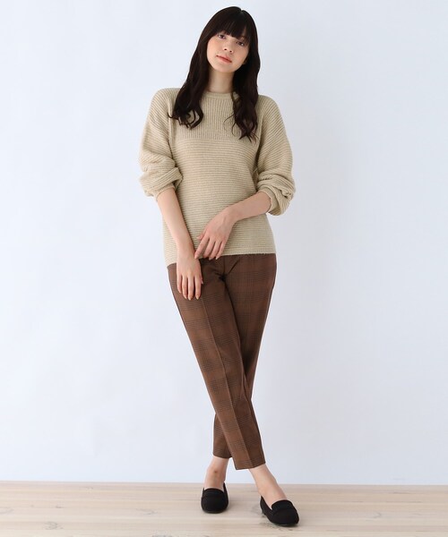 DRESKIP（ドレスキップ）の「◆ブ－クレラメ切替ニット（ニット/セーター・レディース・ライトグレー/パープル/オフホワイト/サンドベージュ/ベビーピンク/グリーン系・02/03）」の13枚目の写真