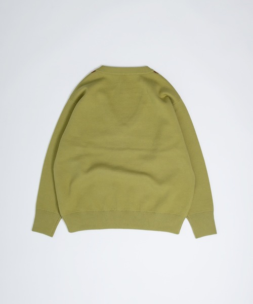 MUHET(ミュエータ)の「アーガイルVネックニット(ニット/セーター・レディース・ブラック/ベージュ/ライトグリーン・SMALL/MEDIUM/LARGE)」の15枚目の写真