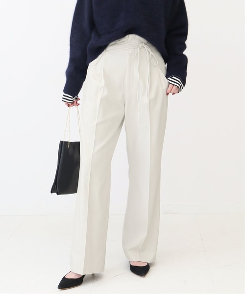 Spick & Span（スピックアンドスパン）の「ウールライクハイバギーパンツ◆（その他パンツ・レディース・ブラウン/ホワイト系その他/ブルー系その他・38/34/36/40）」の2枚目の写真