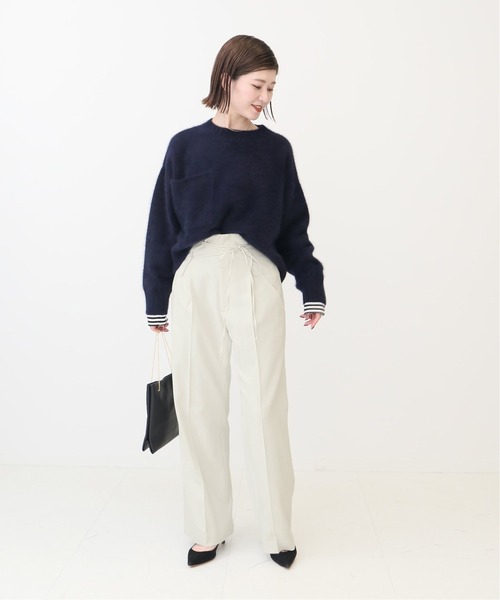 Spick & Span（スピックアンドスパン）の「ウールライクハイバギーパンツ◆（その他パンツ・レディース・ブラウン/ホワイト系その他/ブルー系その他・38/34/36/40）」の21枚目の写真