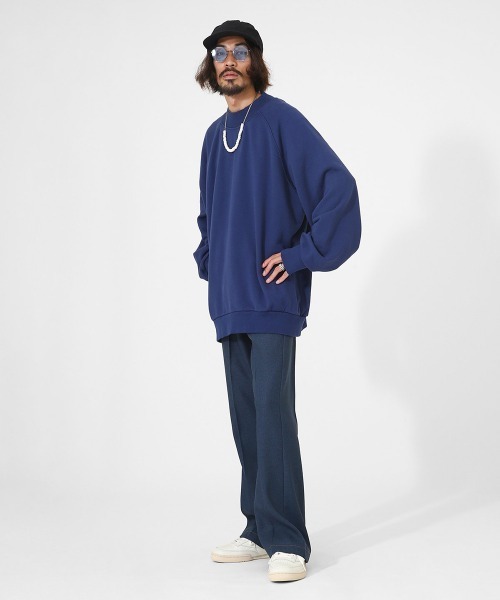 PORT BY ARK（ポートバイアーク）の「PORT BY ARK / ポートバイアーク：Crew neck Sweat：PO10-T003[COR]（スウェット・メンズ・シルバーグレー/ブルー系その他/グレー系その他・2/1）」の9枚目の写真