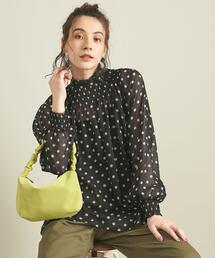 BEAUTY&YOUTH UNITED ARROWS | BY ドットボリュームハイネックブラウス 2  -ウォッシャブル- ∴(シャツ/ブラウス)