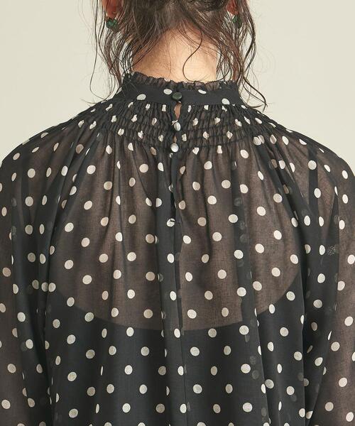 BEAUTY&YOUTH UNITED ARROWS(ビューティーアンドユースユナイテッドアローズ)の「BY ドットボリュームハイネックブラウス 2 -ウォッシャブル- ∴(シャツ/ブラウス・レディース・ダークブラウン/ブラック/ナチュラル・FREE)」の14枚目の写真