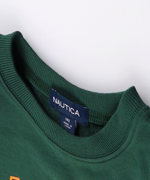 NAUTICA（ノーティカ）の「【NAUTICA/ノーティカ】カレッジロゴミニ裏毛トレーナー（スウェット・キッズ・チャコールグレー/オフホワイト/グリーン/マスタード・120/130/140/150）」の8枚目の写真
