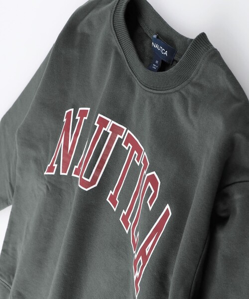 NAUTICA（ノーティカ）の「【NAUTICA/ノーティカ】カレッジロゴミニ裏毛トレーナー（スウェット・キッズ・チャコールグレー/オフホワイト/グリーン/マスタード・120/130/140/150）」の15枚目の写真