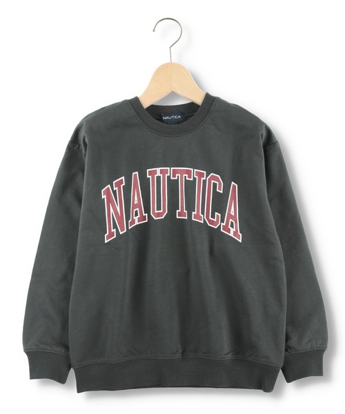 NAUTICA（ノーティカ）の「【NAUTICA/ノーティカ】カレッジロゴミニ裏毛トレーナー（スウェット・キッズ・チャコールグレー/オフホワイト/グリーン/マスタード・120/130/140/150）」の13枚目の写真