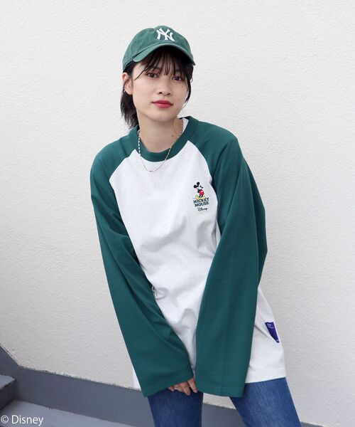 Sequence Disney Mickey ディズニー ミッキー Raglan Long Sleeve Tee ラグラン ロンt T シャツ カットソー Disney ディズニー のファッション通販 Zozotown