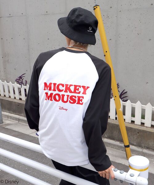 Sequence Disney Mickey ディズニー ミッキー Raglan Long Sleeve Tee ラグラン ロンt