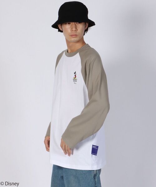 Sequence Disney Mickey ディズニー ミッキー Raglan Long Sleeve Tee ラグラン ロンt