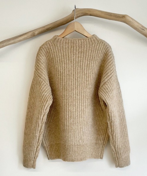 CANAL JEAN(キャナルジーン)の「RED CHOP WORKS(レッドチョップワークス) 畦ボトルネックニット(ニット/セーター・レディース・ベージュ/ライトグレー・38)」の12枚目の写真