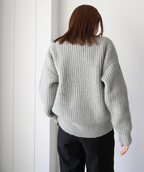 CANAL JEAN(キャナルジーン)の「RED CHOP WORKS(レッドチョップワークス) 畦ボトルネックニット(ニット/セーター・レディース・ベージュ/ライトグレー・38)」の15枚目の写真