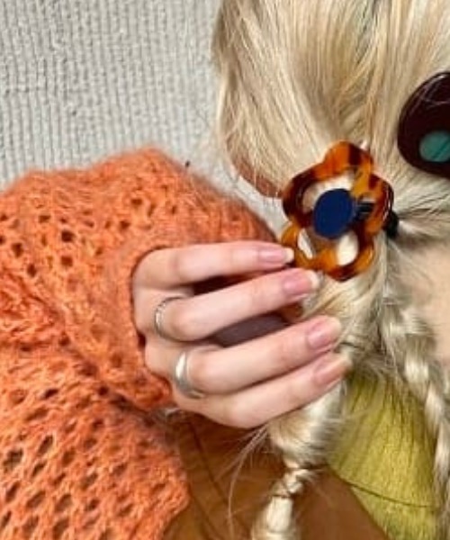 Ray BEAMS（レイビームス）の「Ray BEAMS / ドローイング フラワー ヘアゴム（ヘアゴム・レディース・ラベンダー/ブラウン/ブラック・ONE SIZE）」の3枚目の写真