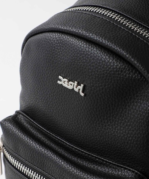 X-girl（エックスガール）の「FAUX LEATHER MINI DAY PACK（バックパック/リュック・レディース・ブラック/ピンク・ONE SIZE）」の15枚目の写真