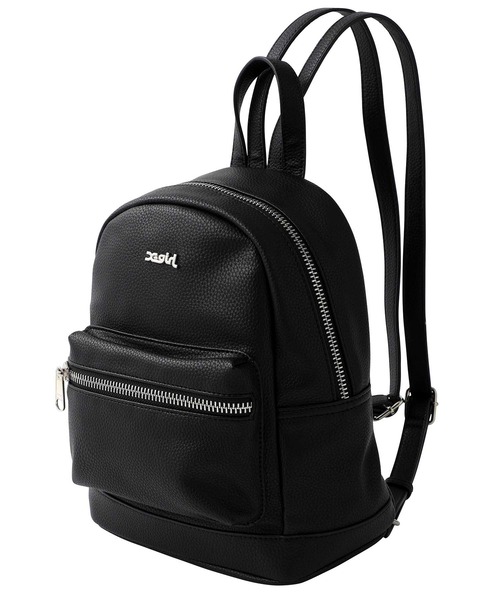 X-girl（エックスガール）の「FAUX LEATHER MINI DAY PACK（バックパック/リュック・レディース・ブラック/ピンク・ONE SIZE）」の6枚目の写真