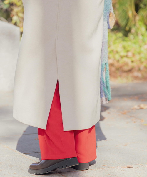 ITEMS URBANRESEARCH（アイテムズ アーバンリサーチ）の「ウールミックスステンカラーコート（ステンカラーコート・レディース・チェック/ライトブラウン/ベージュ・FREE）」の7枚目の写真