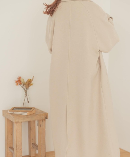 ITEMS URBANRESEARCH（アイテムズ アーバンリサーチ）の「ウールミックスステンカラーコート（ステンカラーコート・レディース・チェック/ライトブラウン/ベージュ・FREE）」の16枚目の写真