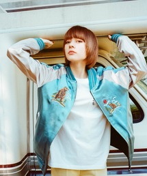 glamb（グラム）の「California Ska JKT / カリフォルニアスカジャケット（MA-1・メンズ・ブルー系）」