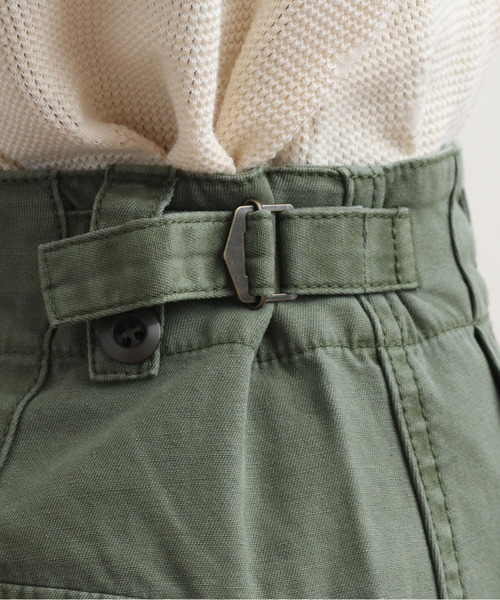 My Fav. CHILD WOMAN(マイファブチャイルドウーマン)の「綿ツイル 製品硫化染めファティーグパンツ(カーゴパンツ・レディース・カーキ・38/36)」の21枚目の写真