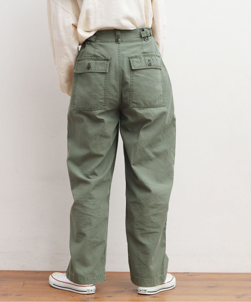 My Fav. CHILD WOMAN(マイファブチャイルドウーマン)の「綿ツイル 製品硫化染めファティーグパンツ(カーゴパンツ・レディース・カーキ・38/36)」の12枚目の写真