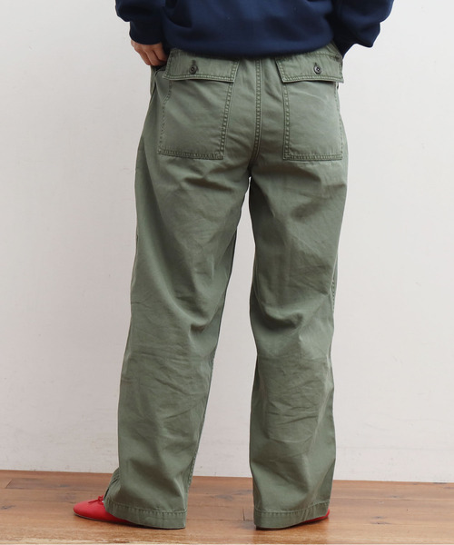 My Fav. CHILD WOMAN(マイファブチャイルドウーマン)の「綿ツイル 製品硫化染めファティーグパンツ(カーゴパンツ・レディース・カーキ・38/36)」の15枚目の写真
