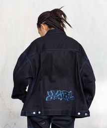 X-girl | GRAFFITI LOGO EMBROIDERY JACKET(カバーオール)
