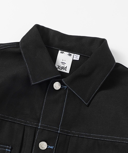 X-girl（エックスガール）の「GRAFFITI LOGO EMBROIDERY JACKET