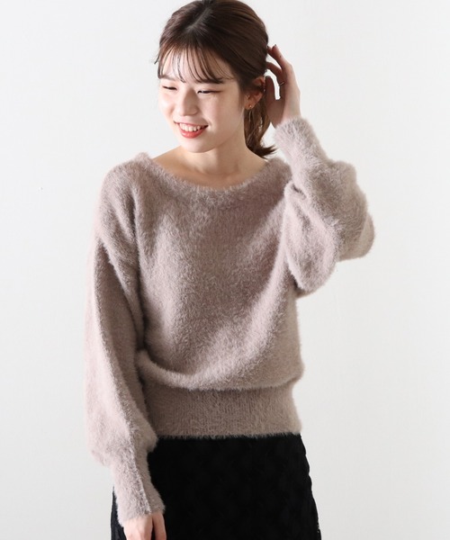 Cheek(チーク)の「シャギー2Wayニットカーディガン(カーディガン/ボレロ・レディース・チャコールグレー/モカ/ベージュ・MEDIUM)」の13枚目の写真