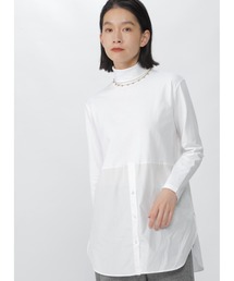 human woman | オーガニック天竺ドッキングタートルプルオーバー(Tシャツ/カットソー)