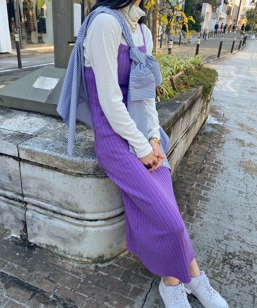 CIAOPANIC（チャオパニック）の「リブニットキャミワンピース