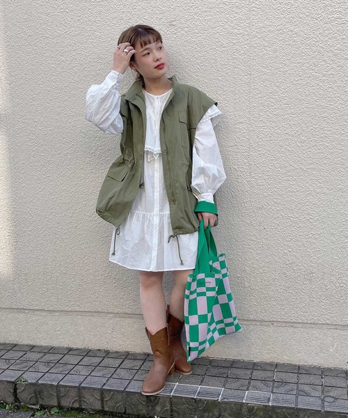 w closet（ダブルクローゼット）の「フラッグトート（トートバッグ・レディース・ブラック/グリーン・FREE）」の10枚目の写真