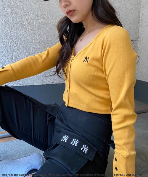 BACK TO THE FIELD（バック トゥー ザ フィールド）の「【MLB】ワンポイントロゴちびカーディガン（カーディガン/ボレロ・レディース・ホワイト/ブラック/イエロー・FREE）」の15枚目の写真