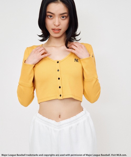 BACK TO THE FIELD（バック トゥー ザ フィールド）の「【MLB】ワンポイントロゴちびカーディガン（カーディガン/ボレロ・レディース・ホワイト/ブラック/イエロー・FREE）」の18枚目の写真