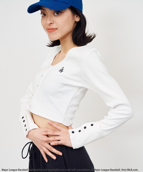 BACK TO THE FIELD（バック トゥー ザ フィールド）の「【MLB】ワンポイントロゴちびカーディガン（カーディガン/ボレロ・レディース・ホワイト/ブラック/イエロー・FREE）」の21枚目の写真