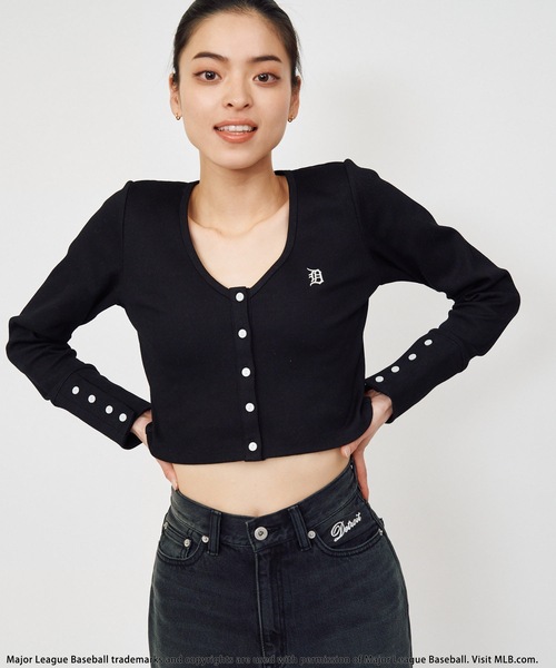 BACK TO THE FIELD（バック トゥー ザ フィールド）の「【MLB】ワンポイントロゴちびカーディガン（カーディガン/ボレロ・レディース・ホワイト/ブラック/イエロー・FREE）」の20枚目の写真