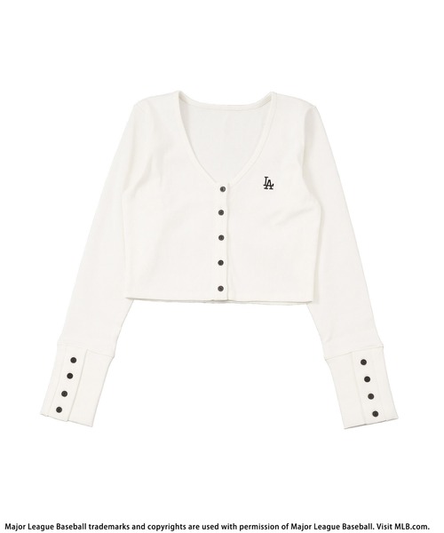 BACK TO THE FIELD（バック トゥー ザ フィールド）の「【MLB】ワンポイントロゴちびカーディガン（カーディガン/ボレロ・レディース・ホワイト/ブラック/イエロー・FREE）」の13枚目の写真