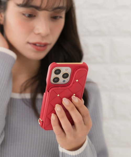 CECIL McBEE（セシルマクビー）の「iPhone14 iPhone14Pro iPhone13 iPhone13Pro iPhoneSE2 iPhoneSE3 iPhone8 iPhone7 CECILMcBEE [キルティング背面ケース]（スマホケース/カバー・レディース・ブラック/レッド/ピンク/モカ/ブラウン系その他・K/A/O/N）」の20枚目の写真