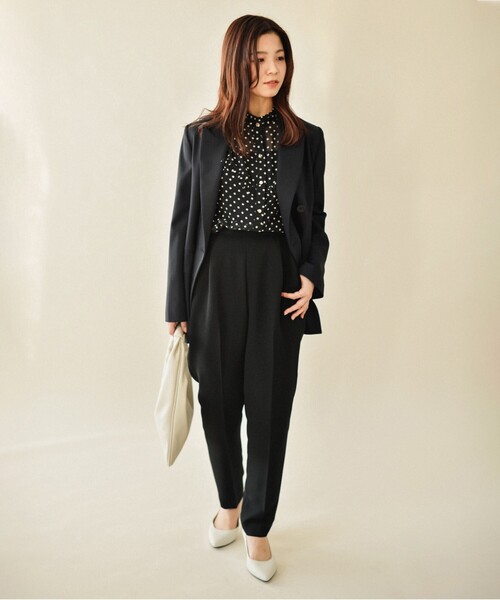 UNTITLED（アンタイトル）の「◆【STORY掲載】シャルマンドット フリルブラウス【洗える】（シャツ/ブラウス・レディース・ブラック系/ネイビー系・44/48/00/01/02/03/04）」の19枚目の写真